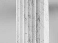 Contemporary Atelier Terrai Italian White Carrara Marble Art Deco Design Console - 1603144