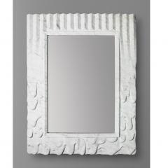 Contemporary Atelier Terrai Italian White Carrara Marble Art Deco Design Mirror - 1603129