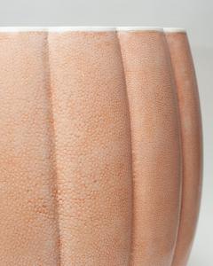 Contemporary Authentic Shagreen Petal Drum Table in Pink Shagreen - 2430790