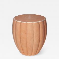 Contemporary Authentic Shagreen Petal Drum Table in Pink Shagreen - 2451745