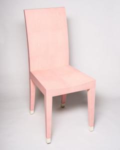 Contemporary Authentic Shagreen Rose De Paris Pink Chair - 2387438