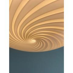 Contemporary Beige and White Sphere Pendant in Murano Glass - 4385649