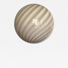 Contemporary Beige and White Sphere Pendant in Murano Glass - 4385927