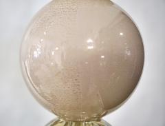 Contemporary Bespoke Italian Crystal Pink Gold Cream Murano Glass Pendant Light - 1474264