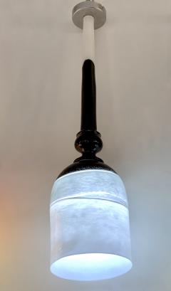 Contemporary Bespoke Italian Organic Black White Grey Murano Glass Pendant Light - 2986762