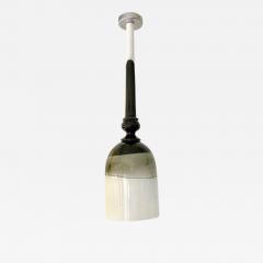 Contemporary Bespoke Italian Organic Black White Grey Murano Glass Pendant Light - 2987898