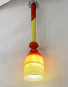 Contemporary Bespoke Italian Organic Yellow Orange Murano Glass Pendant Light - 3355248