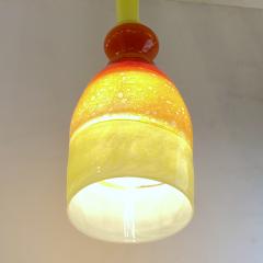 Contemporary Bespoke Italian Organic Yellow Orange Murano Glass Pendant Light - 3355255