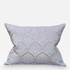 Contemporary Bevilacqua Lilac Silk Velvet Pillows In Palmya Pattern - 3345091