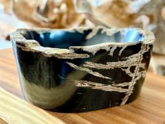 Contemporary Black Beige Petrified Wooden Sink Polished IDN 2025 - 4318010