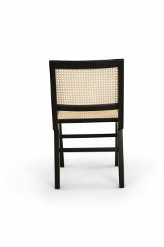 Contemporary Black Finished Wood And Cane Dining Chairs - 3171524