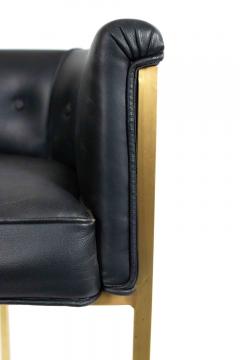 Contemporary Black Leather Bar Stools - 4666074