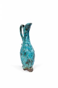 Contemporary Blue Ceramic Pitcher - 4674960