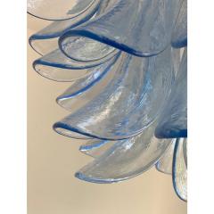 Contemporary Blue Selle Murano Glass Chandelier - 4385599