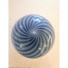 Contemporary Blue Swirl Rods Murano Glass Wall Sconces Set of Two - 4567377
