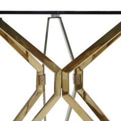 Contemporary Brass And Fum Glass Circular Table The Netherlands - 866497