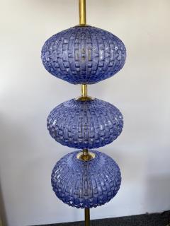 Contemporary Brass Blue Bulbs Murano Glass Floor Lamp Italy - 2126768