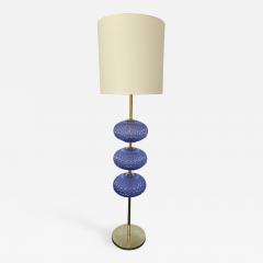 Contemporary Brass Blue Bulbs Murano Glass Floor Lamp Italy - 2127402