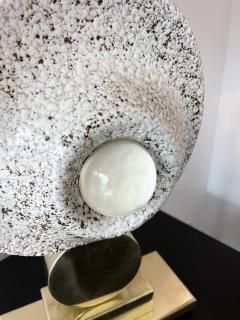 Contemporary Brass Ceramic Murano Glass Eye Sculpture Lamp Italy - 2876411