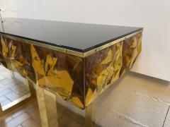 Contemporary Brass Console Murano Glass Italy - 2166859