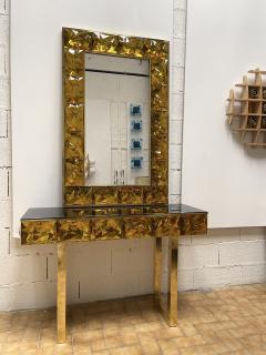 Contemporary Brass Console Murano Glass Italy - 2166863