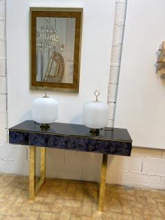 Contemporary Brass Console Murano Glass Italy - 2166916