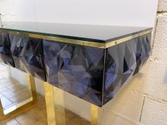 Contemporary Brass Console Murano Glass Italy - 2166918