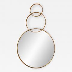 Contemporary Brass Mirror 3 Circle Italy - 545155