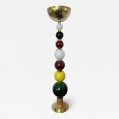 Contemporary Brass Murano Glass Atomo Ball Floor Lamp Italy - 2494163