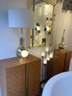 Contemporary Brass Pair of Eyes Ball Lamps Italy - 1840400