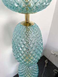 Contemporary Brass Pineapple Murano Glass Floor Lamp Italy - 2073673