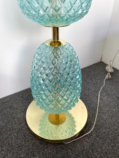 Contemporary Brass Pineapple Murano Glass Floor Lamp Italy - 2073678