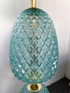 Contemporary Brass Pineapple Murano Glass Floor Lamp Italy - 2073679