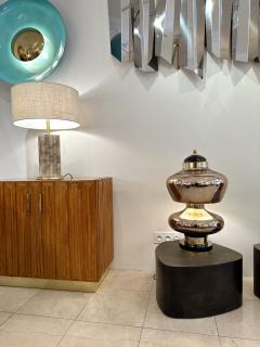 Contemporary Brass and Gold Murano Glass Lamp Italy - 3127121