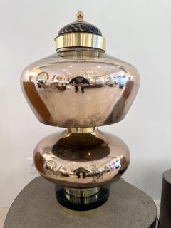 Contemporary Brass and Gold Murano Glass Lamp Italy - 3127130