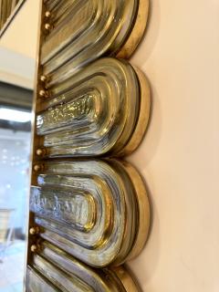 Contemporary Brass and Murano Glass Mirror Italy - 3536843
