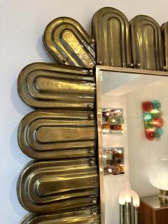 Contemporary Brass and Murano Glass Mirror Italy - 3536851