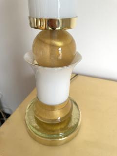 Contemporary Brass and Murano Glass Palm Lamp Italy - 3042847
