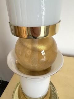 Contemporary Brass and Murano Glass Palm Lamp Italy - 3042851
