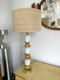 Contemporary Brass and Murano Glass Palm Lamp Italy - 3042855