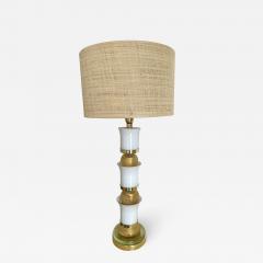 Contemporary Brass and Murano Glass Palm Lamp Italy - 3045247