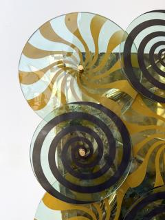 Contemporary Brass and Murano Glass Spiral Sconce Italy - 4545829