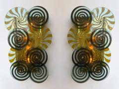 Contemporary Brass and Murano Glass Spiral Sconce Italy - 4545837
