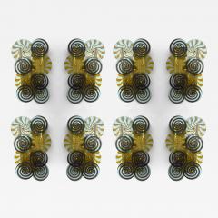 Contemporary Brass and Murano Glass Spiral Sconce Italy - 4545856