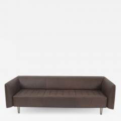 Contemporary Brown Leather Sofa - 1383686