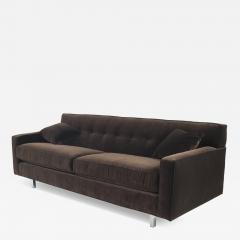 Contemporary Brown Velvet Sofa - 4708729