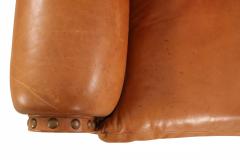 Contemporary Caramel Brown Leather 3 Seat Sofa - 2794625