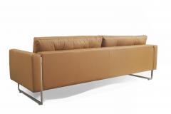 Contemporary Caramel Leather Sofa - 1378941