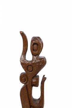 Contemporary Carved Wood Figural Sculpture - 4667496
