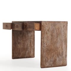 Contemporary Cerused Oak Console or Desk - 4735794